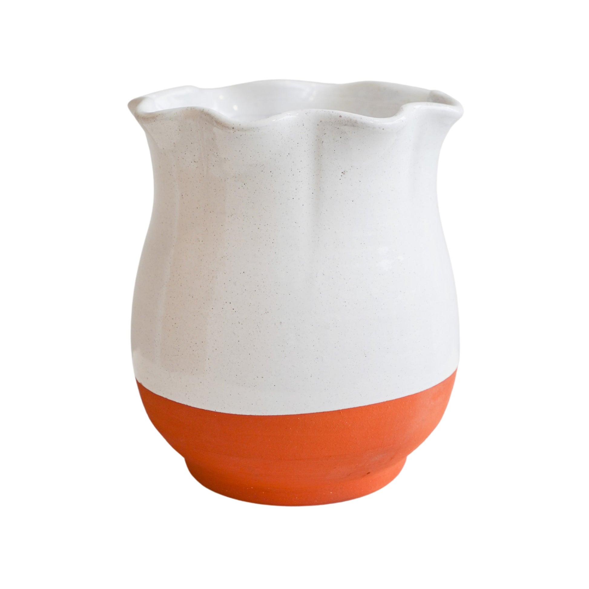 TheFoalyard Ivyline Moreton Ivory Scalloped Vase