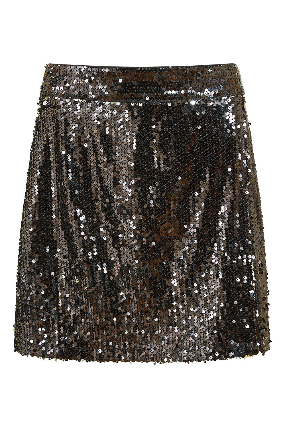 Mela Black Sequin Mini Skirt