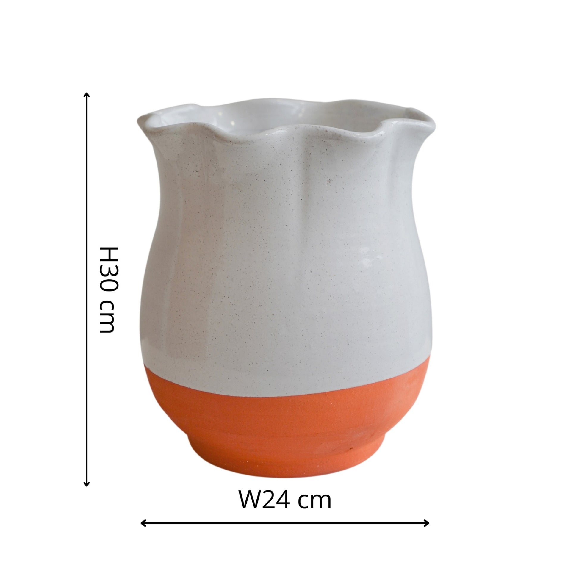 TheFoalyard Ivyline Moreton Olive Scalloped Vase