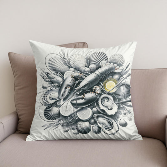 Seafood Symphony Cotton Cushion