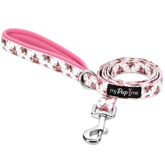 Luxury White Vintage Floral Lead by My Pup and Me