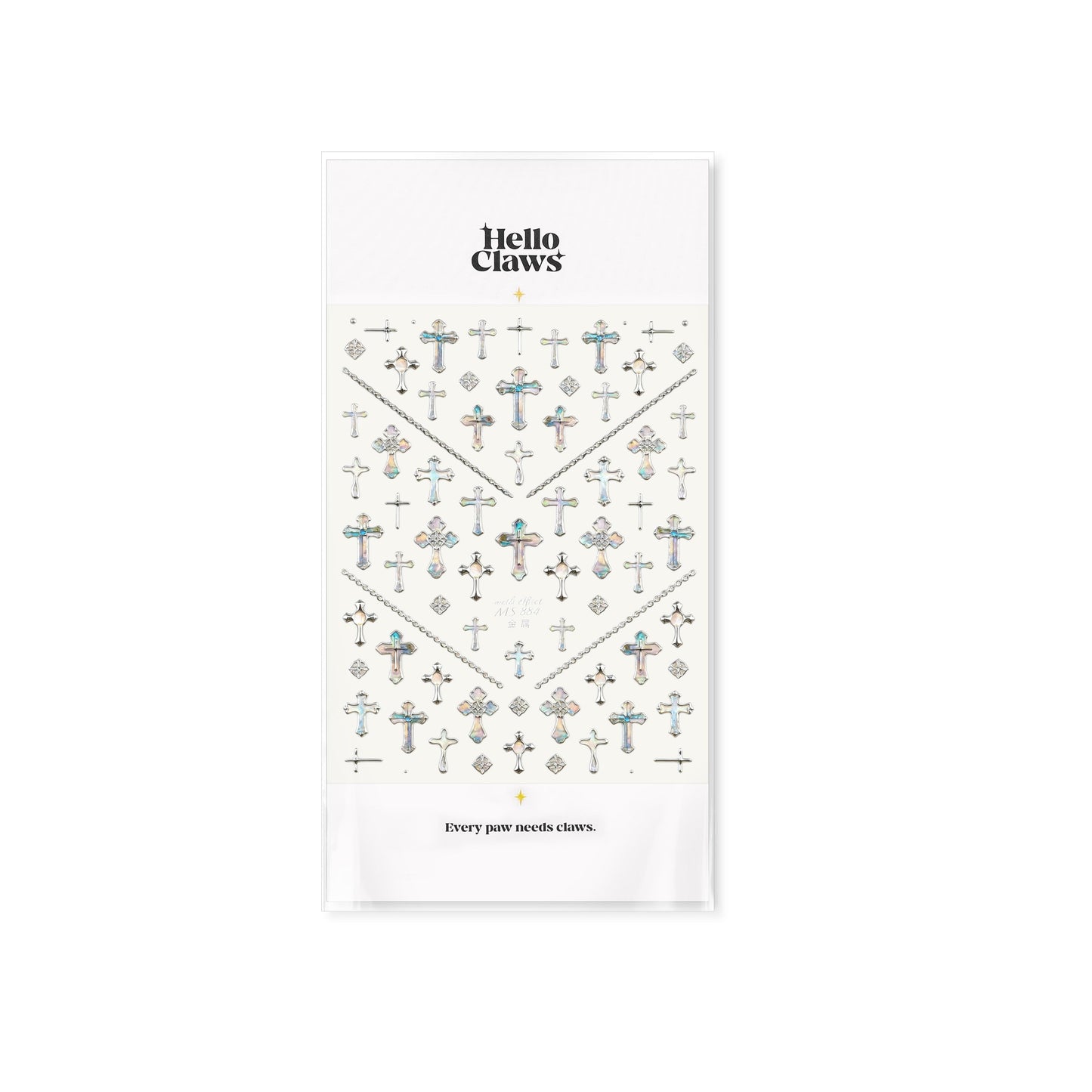 Hello Claws | Shell Cross Nail Deco Sticker
