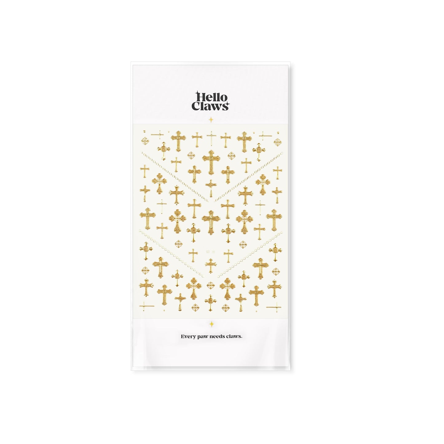 Hello Claws | Gold Cross Nail Deco Sticker