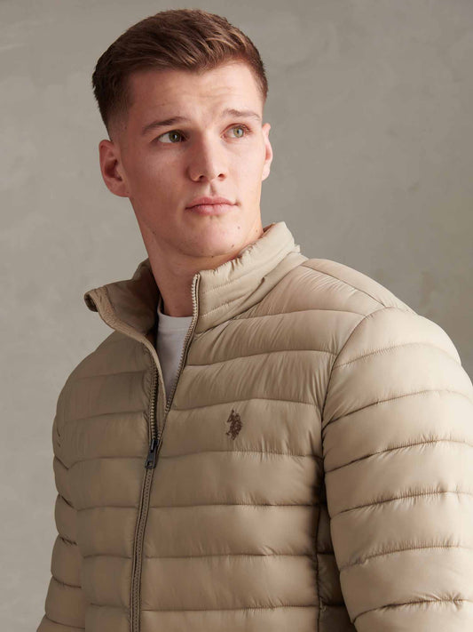 Mens Lightweight Bound Quilted Jacket Trench Coat