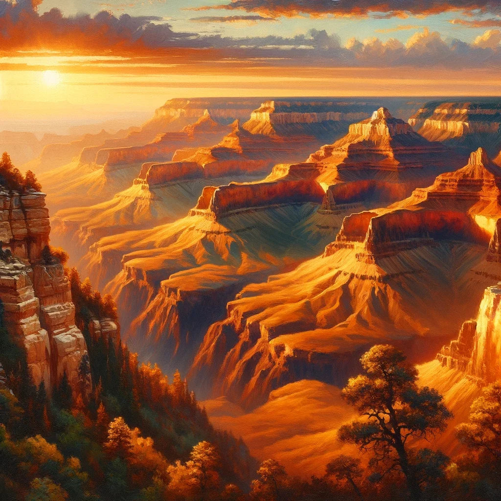 Majestic Canyon Sunset Canvas