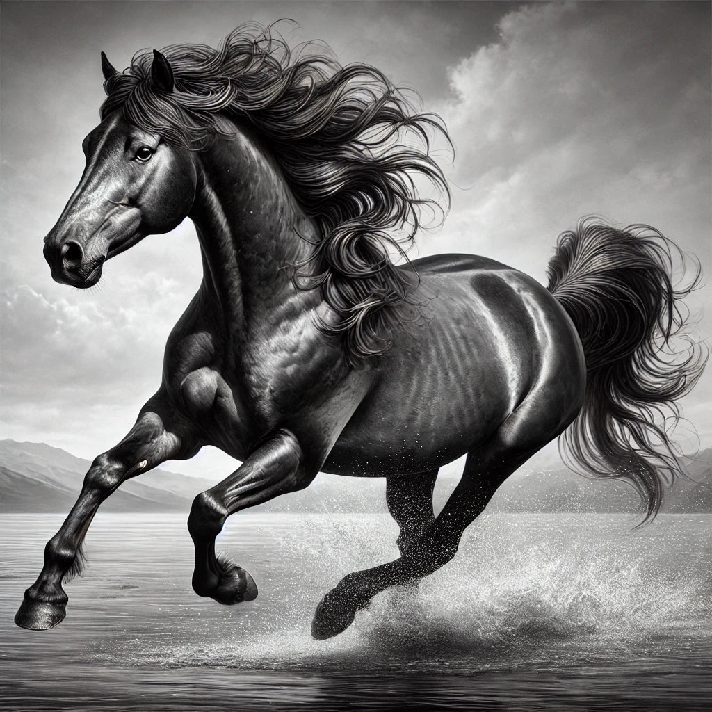 Majestic Dark Mustang Canvas