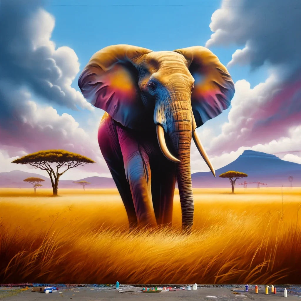 Majestic Elephant Savannah Canvas