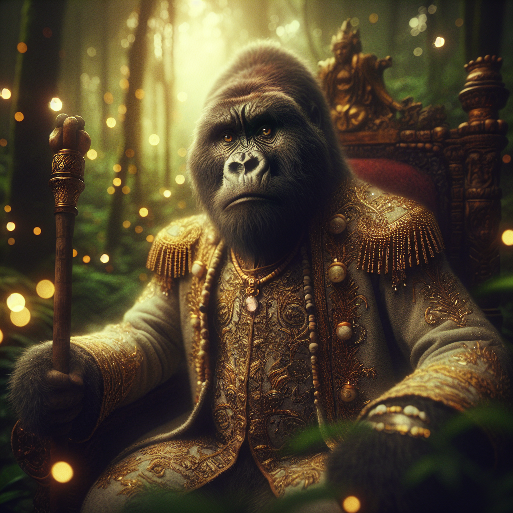 Majestic Gorilla Royalty Canvas