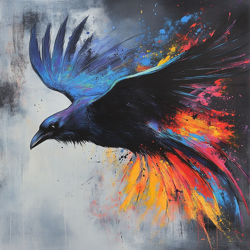 Majestic Raven Dance Canvas