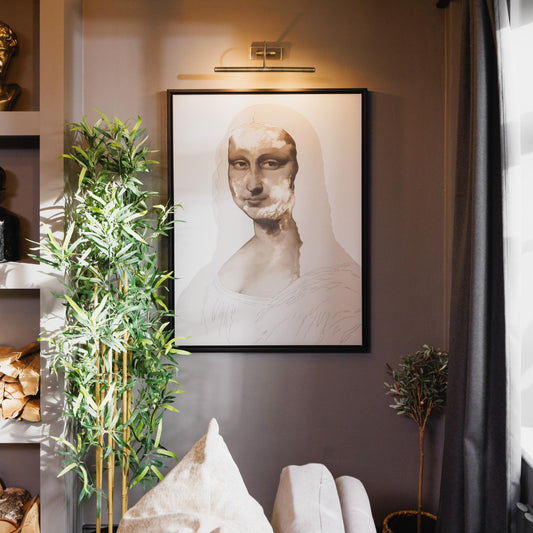 M.Lisa 2 Portrait Framed Printed Canvas