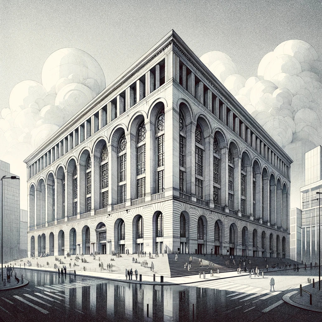 Manchester Central Library Monumental Cotton Cushion
