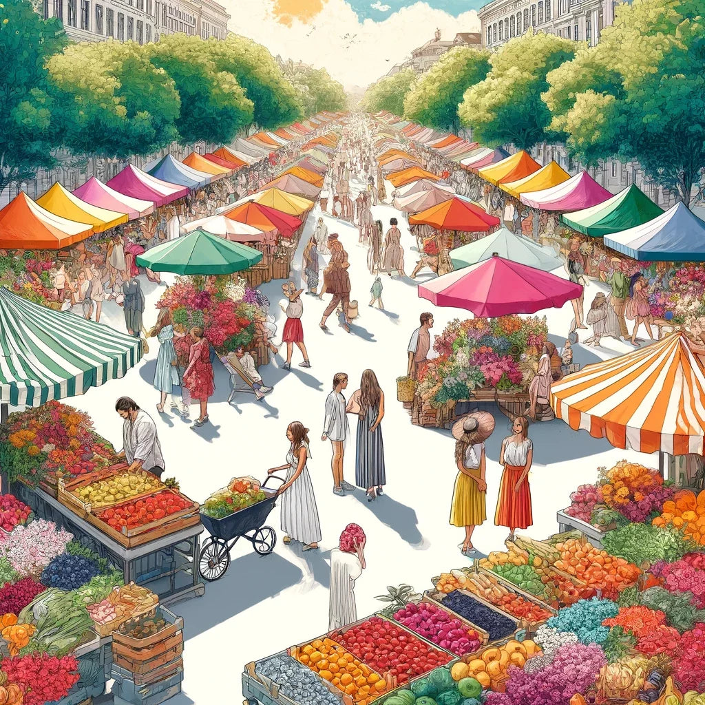 Market Vibrance Summer Canvas
