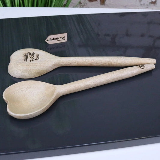 Marula Heart Wooden Spoon Set of 2