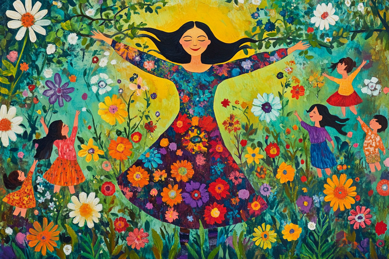 Maternal Garden Canvas