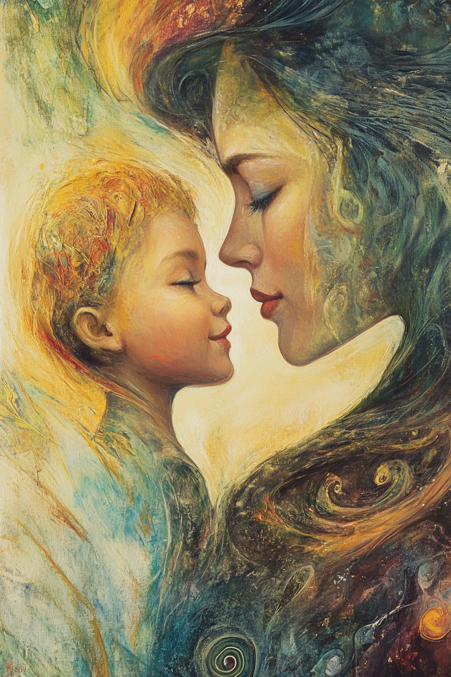 Maternal Reflection Canvas