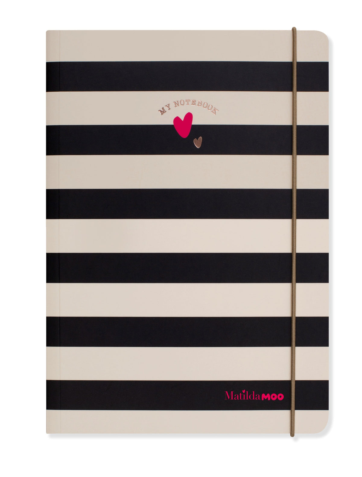 Matilda Moo | A5 Ruled Notebook | Striped