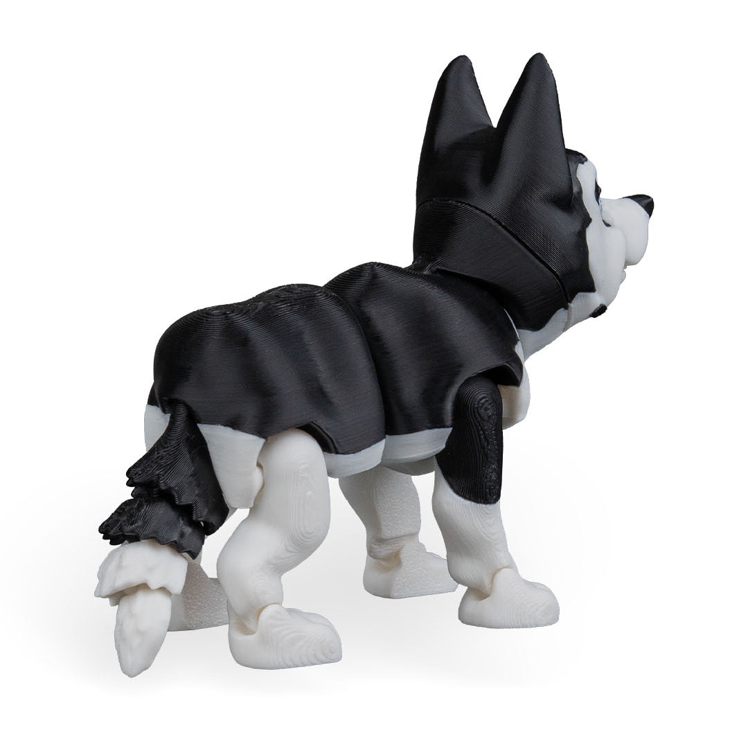 Maya the Husky – 3D Printed Dog Figurine | Optional Doghouse | Waggle Tails – Second Bark | Miniature Husky Gift