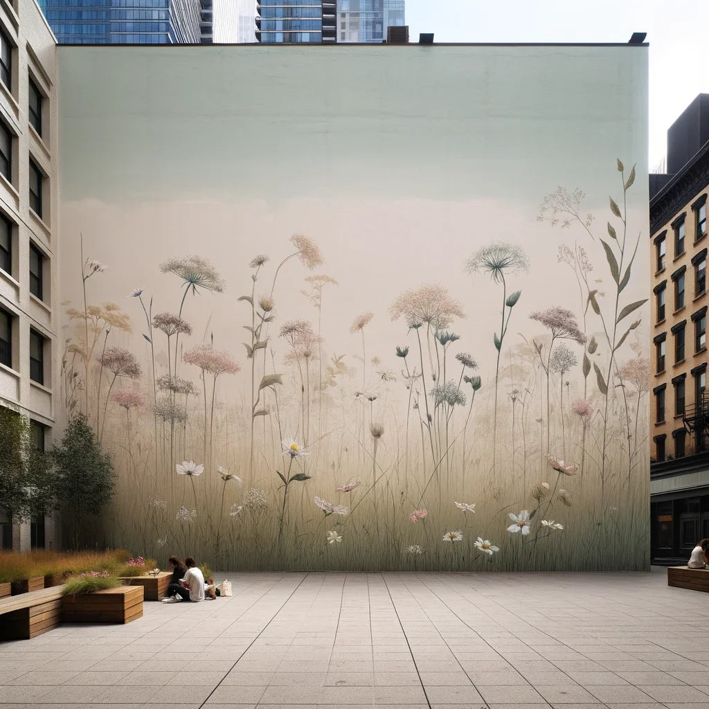 Meadow Mural Serenity Cotton Cushion