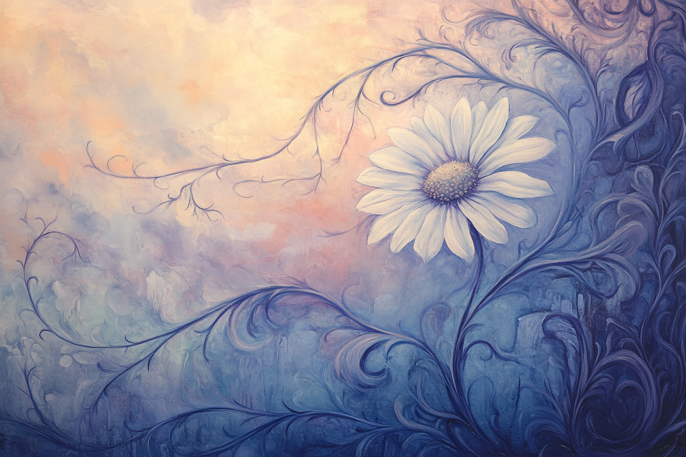 Melancholic Daisy Canvas