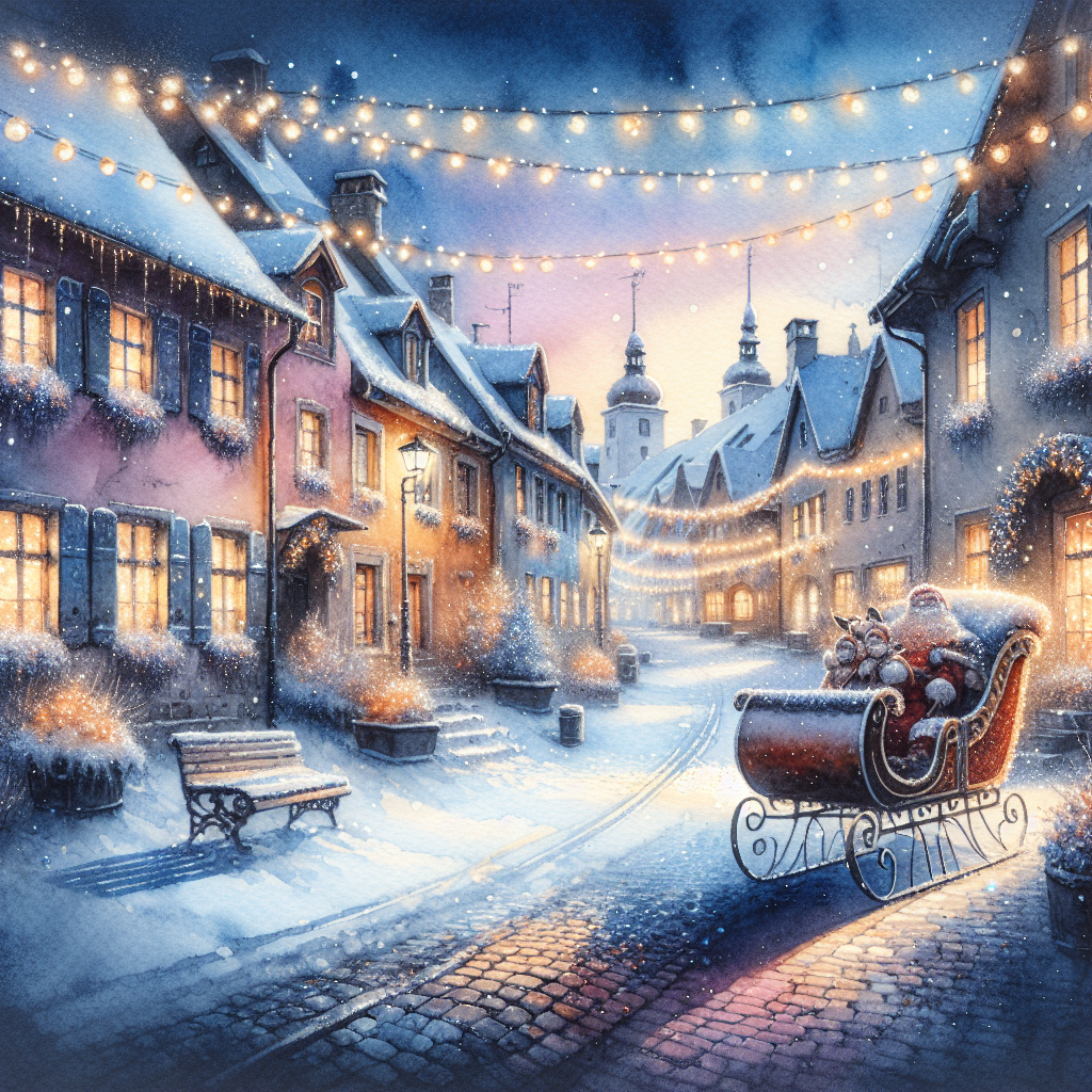 Melancholic Winter's Reflection Canvas