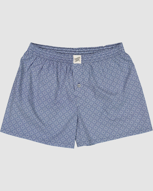 Mens Boxer Shorts - Blue Albert Floral