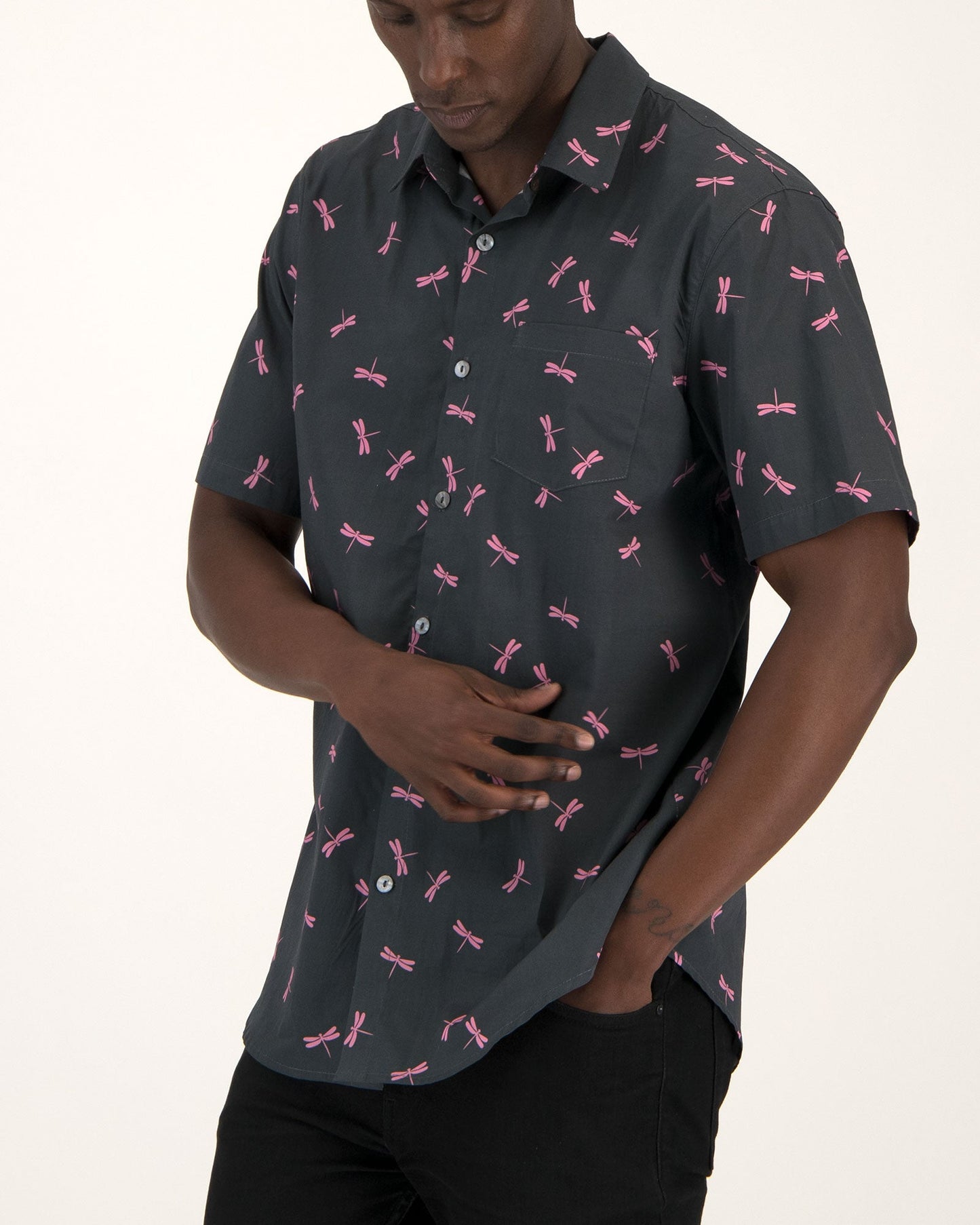 Mens Holiday Shirt - Dragonflies