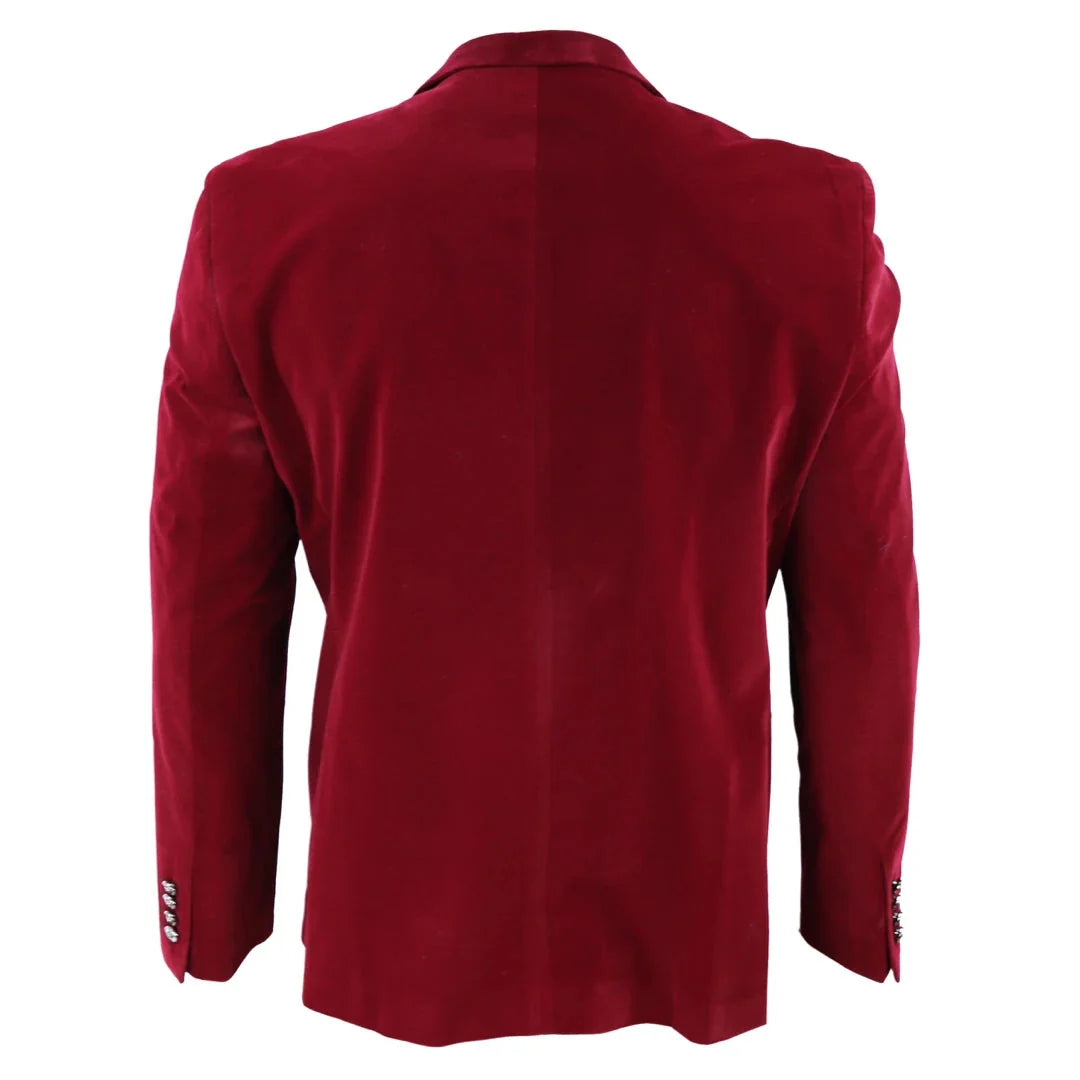 Men's Soft Velvet 1 Button Dinner Jacket Tuxedo Blazer