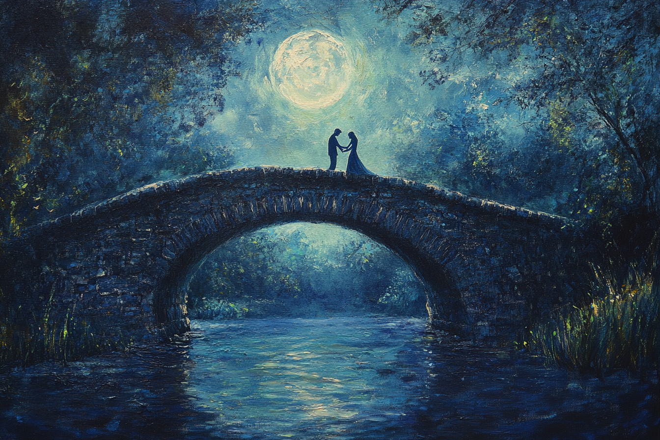 Midnight Bridge Dreams Canvas