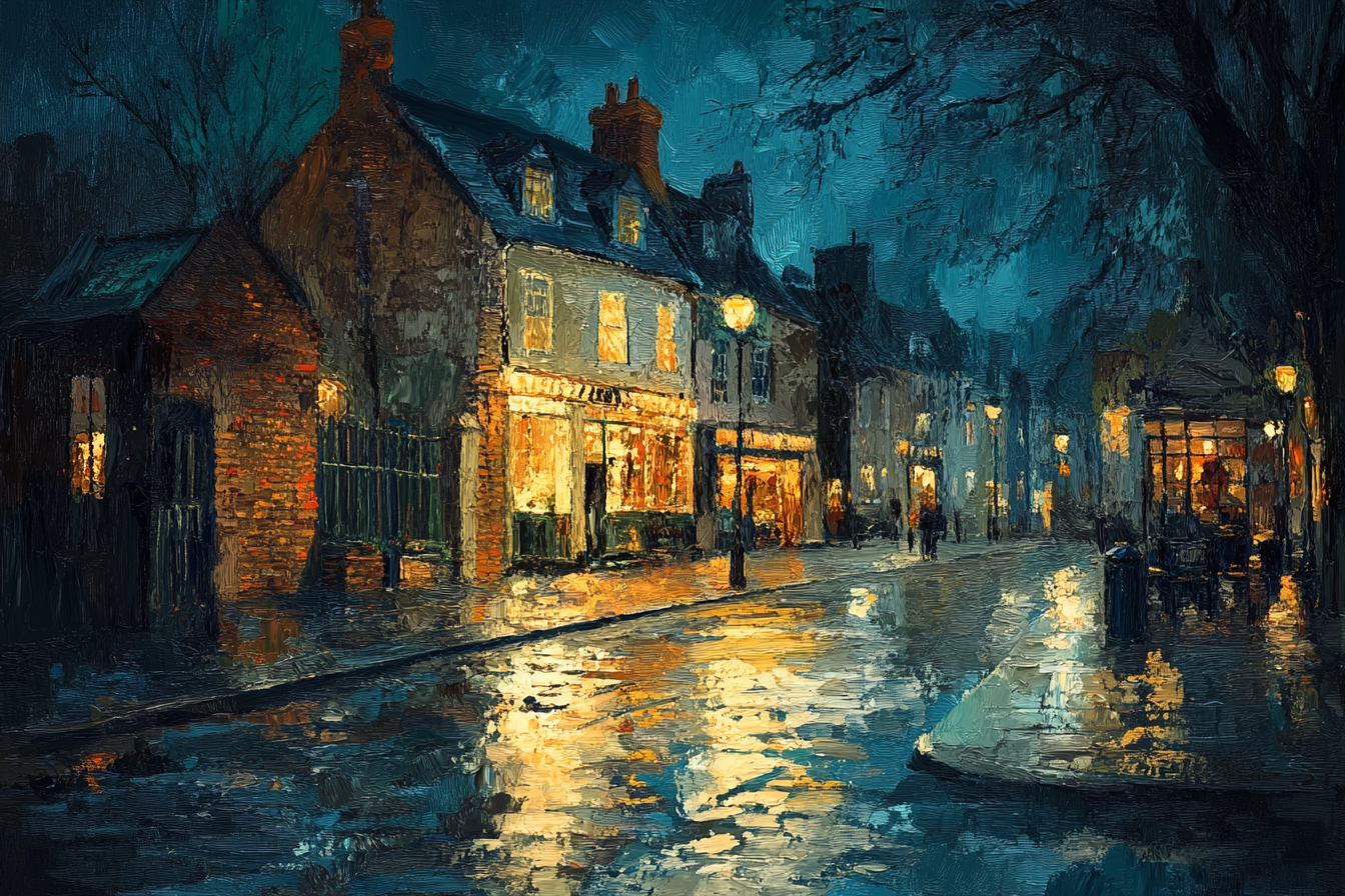 Midnight Elm Hill Canvas