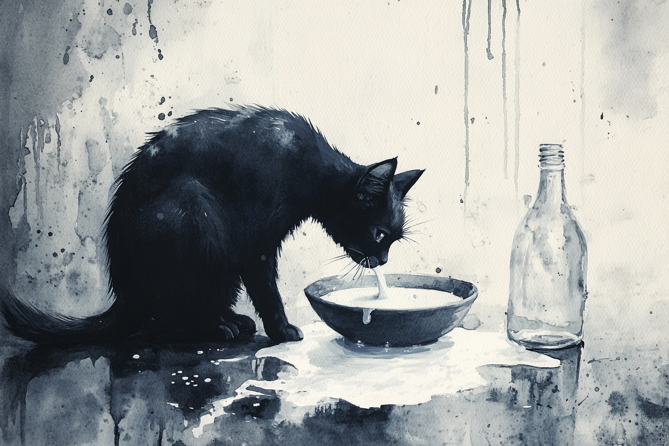Midnight Milk Spillage Canvas