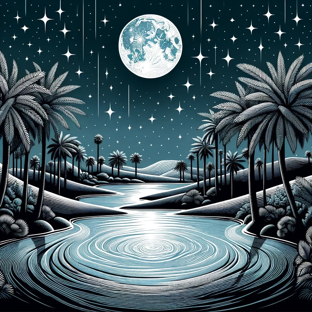 Midnight Oasis Serenade Canvas
