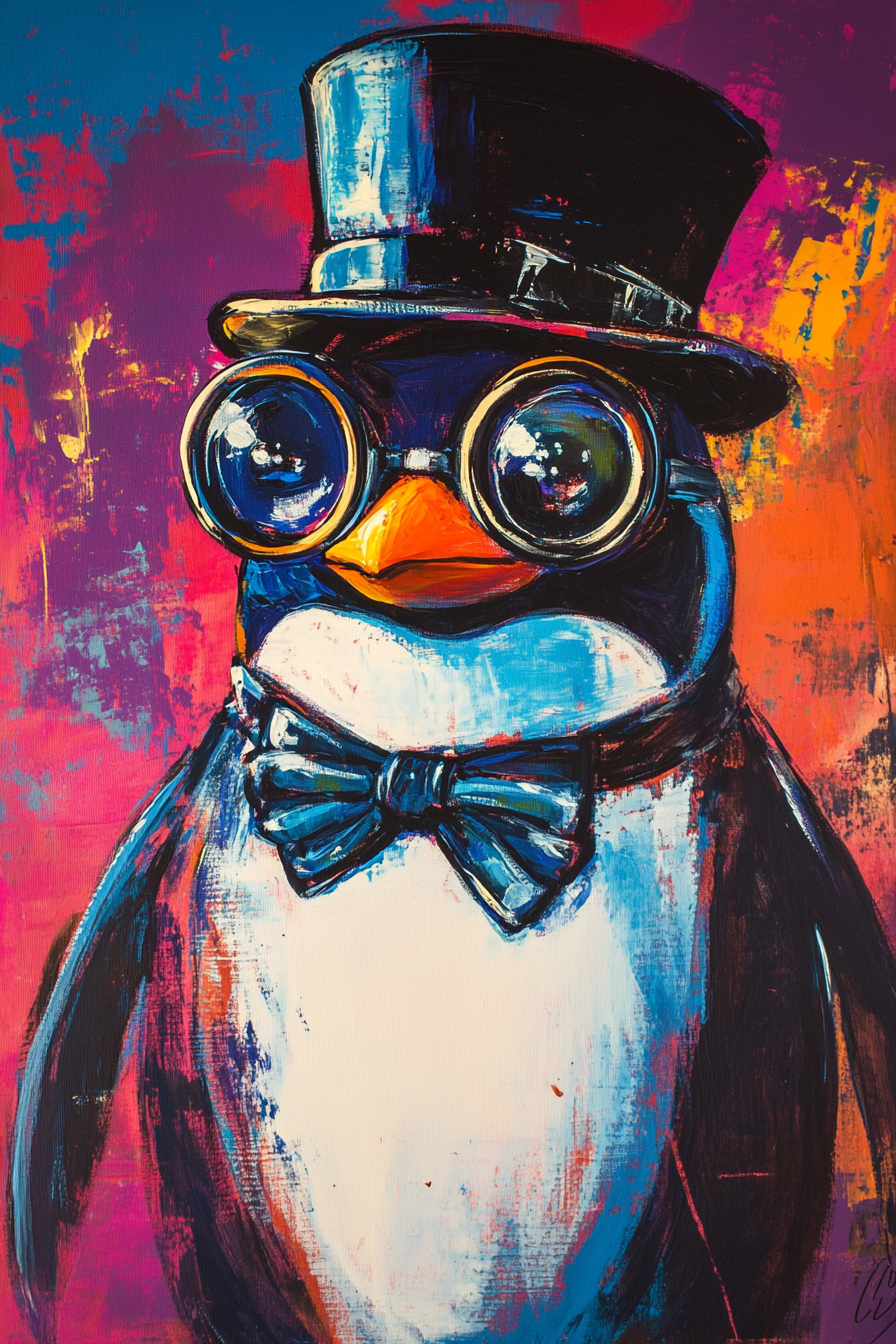 Millionaire Penguin Vision Canvas