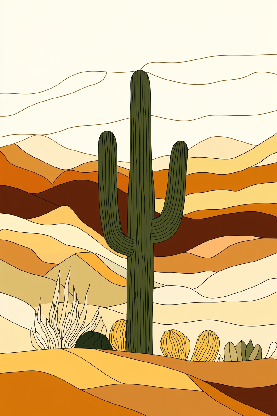 Minimalist Desert Canvas