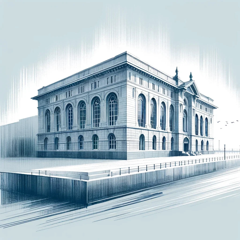 Minimalist Merseyside Maritime Museum Liverpool Canvas