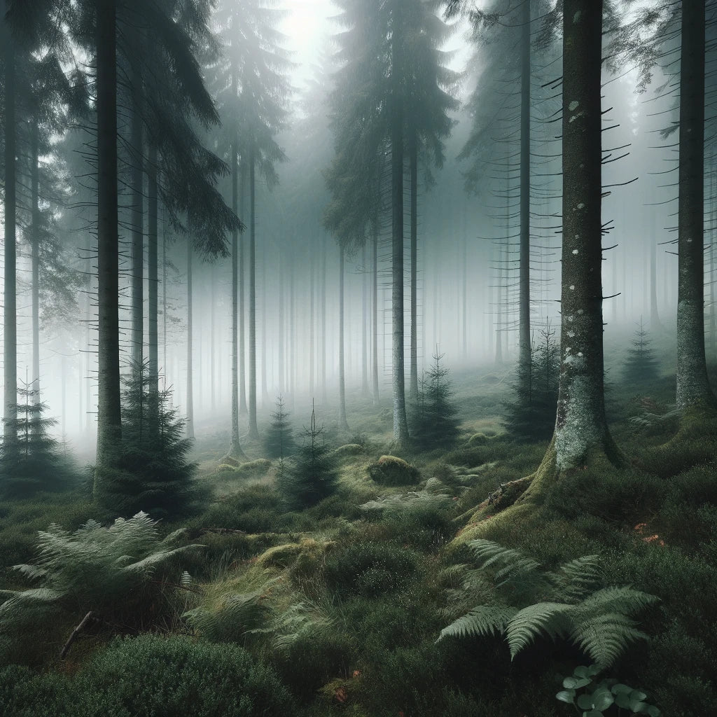 Misty Forest Serenity Canvas