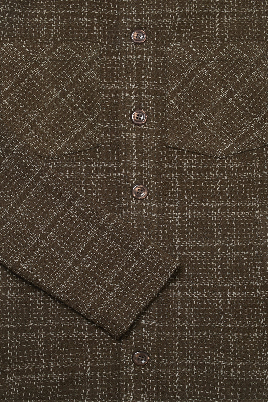 Bart Frame Overshirt - Mocha / Ecru
