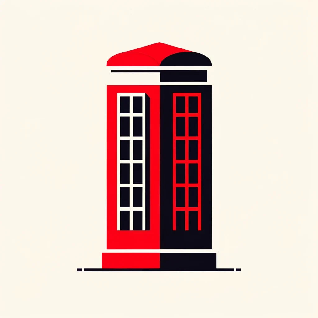 Modern Contrast London Call Canvas