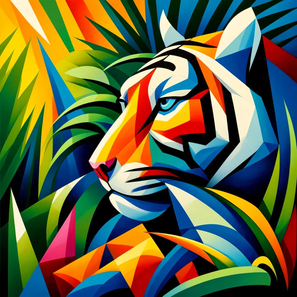 Modern Jungle Tiger Canvas