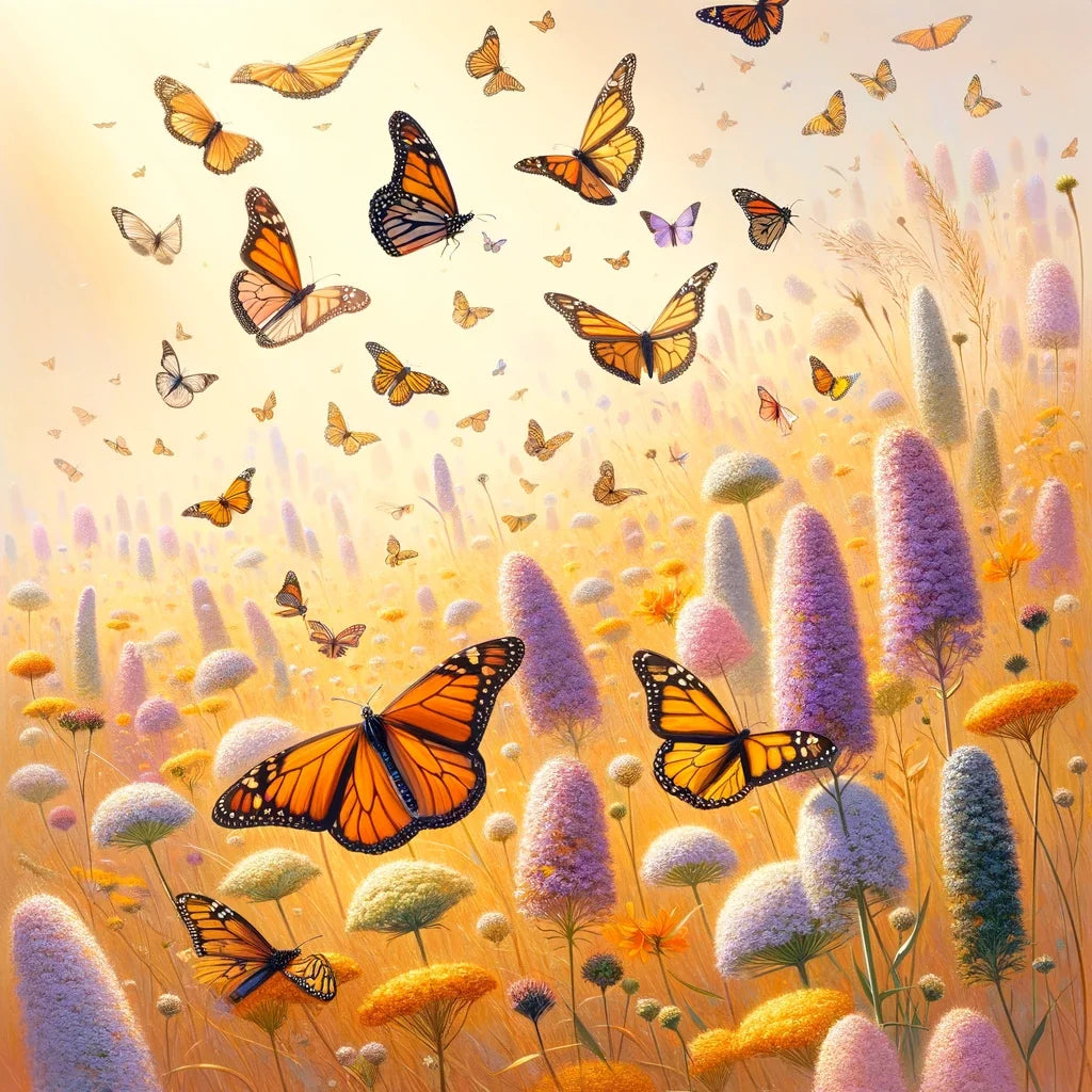 Monarch Meadow Cotton Cushion