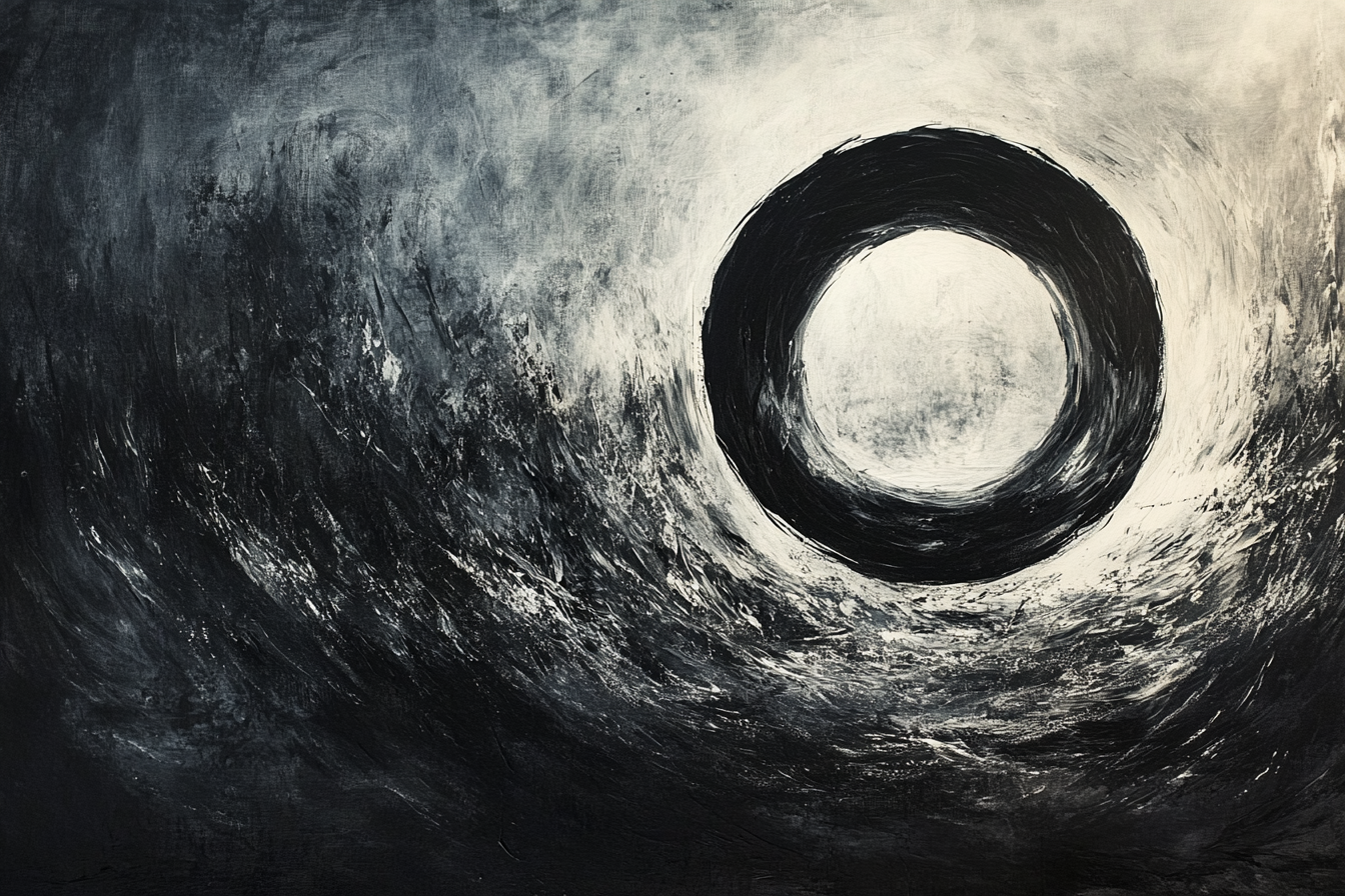Monochrome Circle Canvas