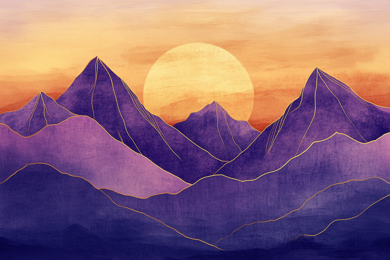 Mountain Sunset Serenity Canvas