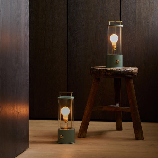 The Muse 1.0 Portable Lamp in Pleasure Garden Green - Set of 2