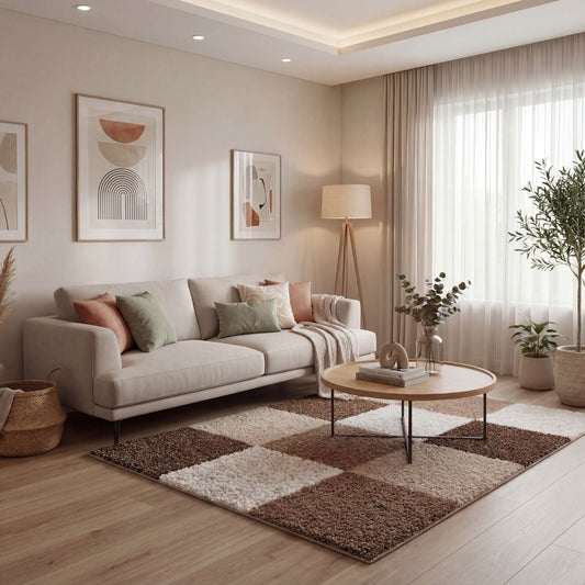 Myshaggy Geometric Brown Rug