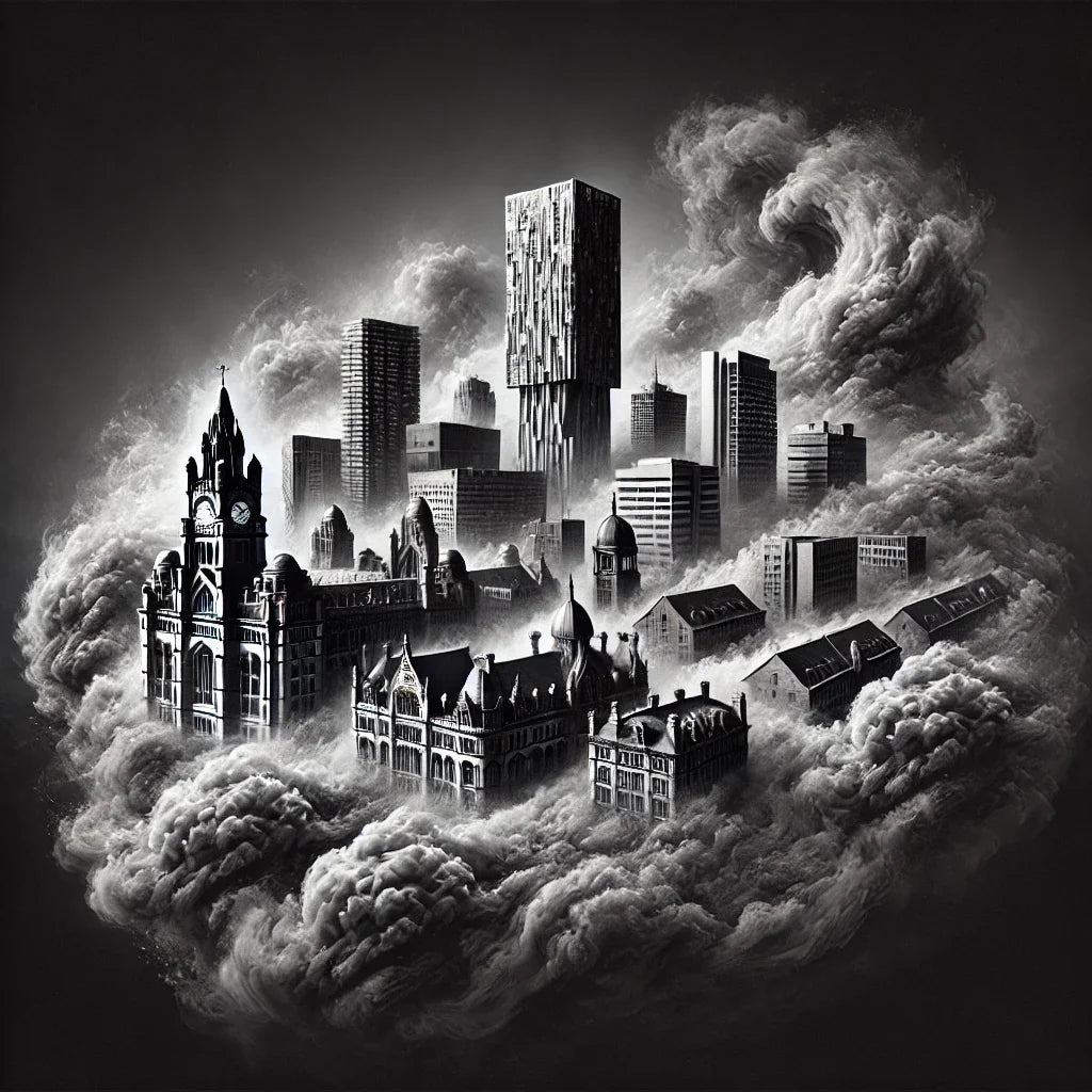 Mysterious Manchester Skyline Canvas
