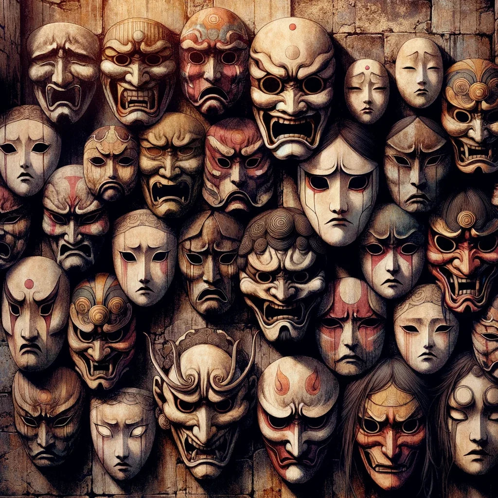 Mystery of Masks Cotton Cushion
