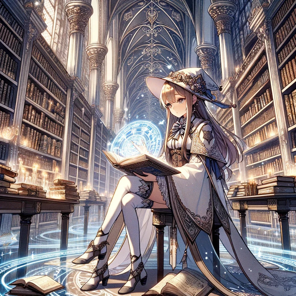 Mystical Library Guardian Cotton Cushion