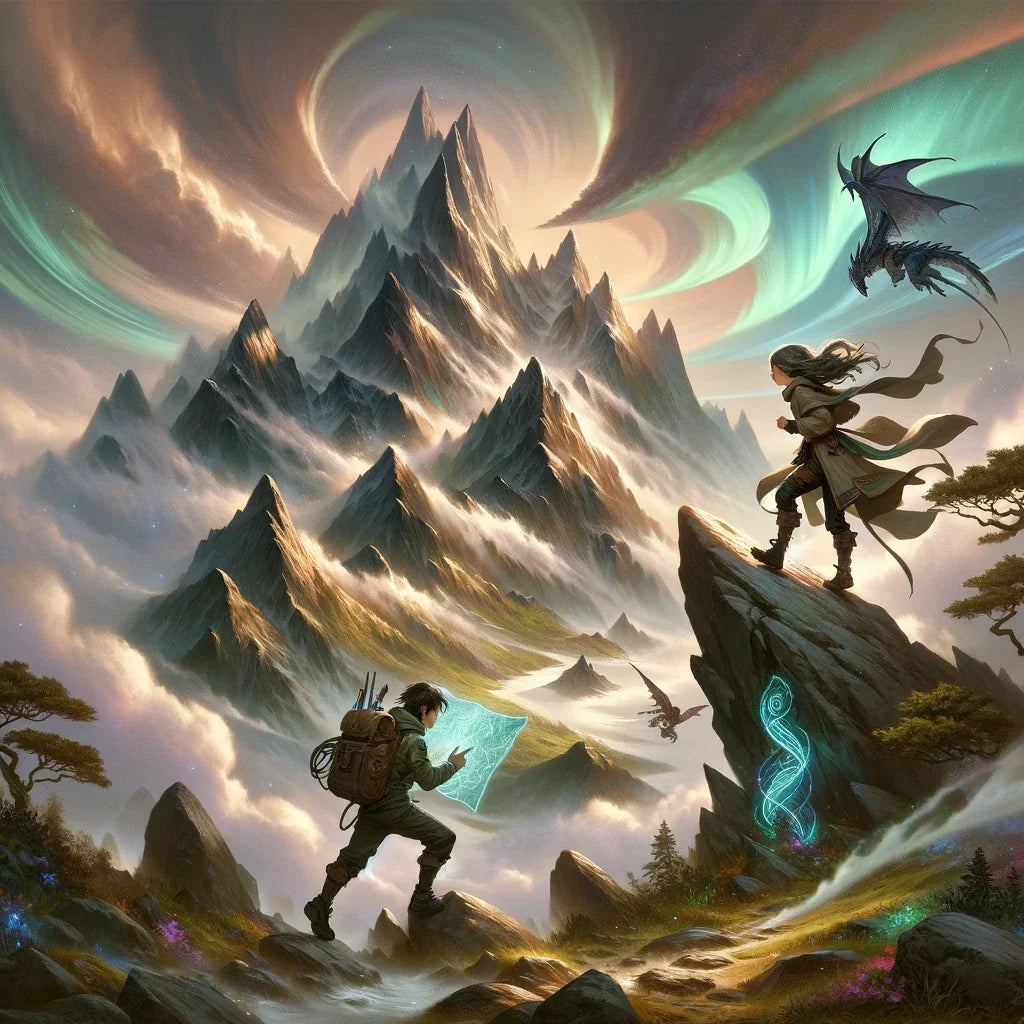 Mystical Mountain Journey Cotton Cushion