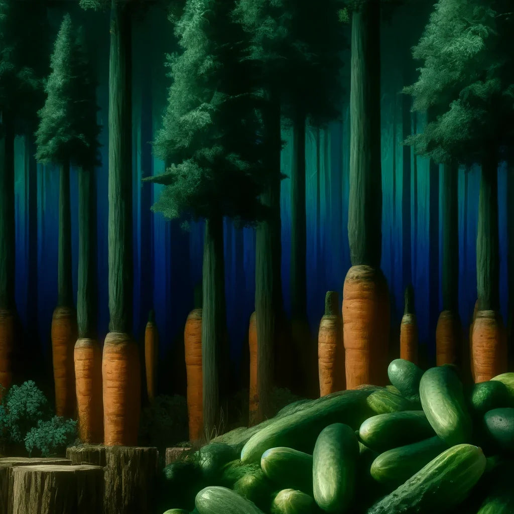 Mystical Veggie Forest Canvas