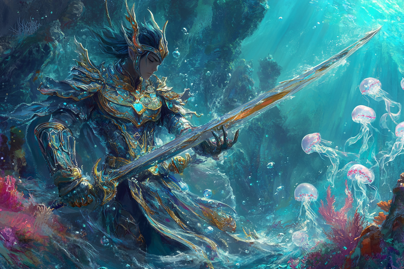Mythical Abyss Warrior Canvas