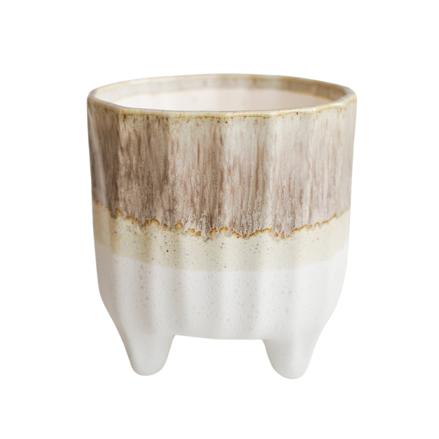 TheFoalyard Ivyline Neve Neutral & Dark 3 Leg Planter Neutral